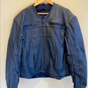 Frank Thomas Leather Motorcycle Jacket 